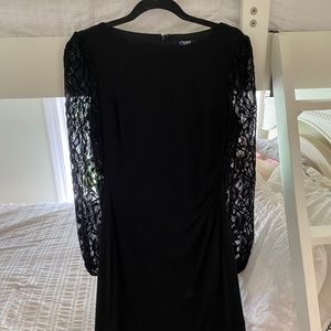 Chaps formal, fitted black dress